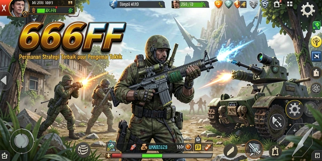 Gameplay strategis menantang di 666FF dengan grafis menarik.