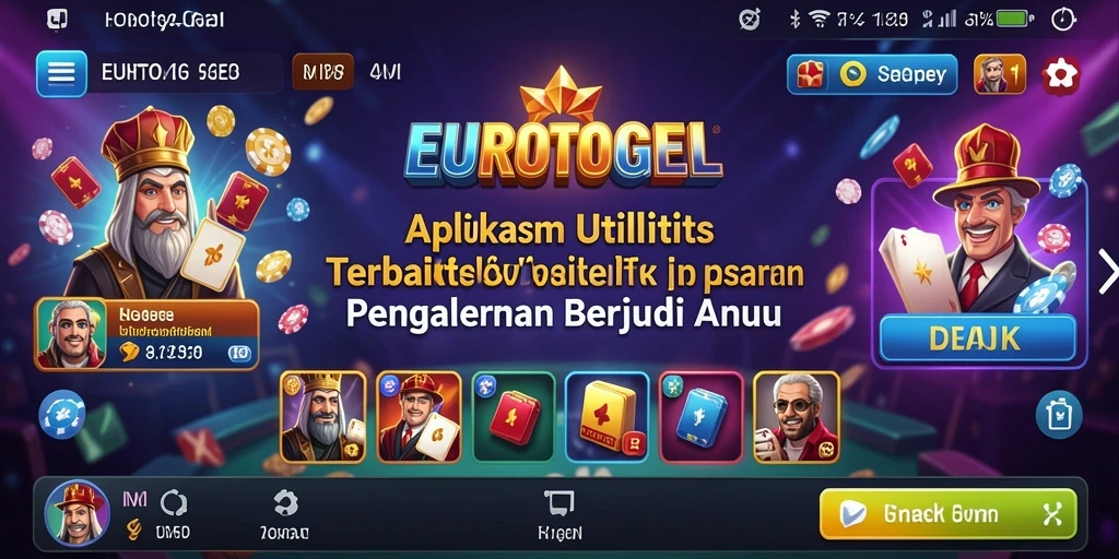 Tampilan antarmuka EUROTOGEL yang intuitif dan informatif.