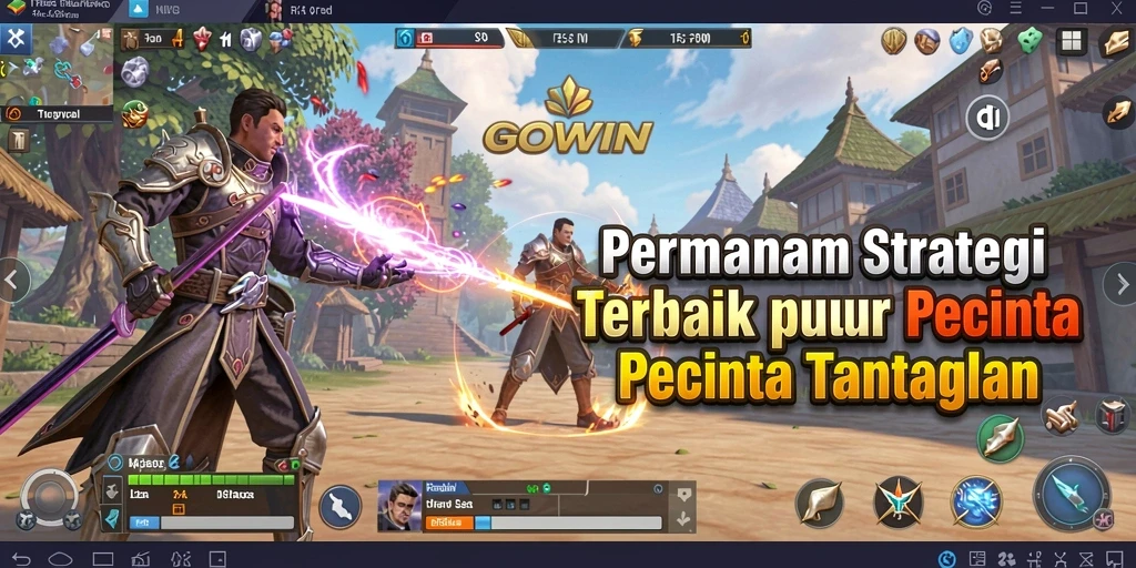 Screenshot GOWIN menampilkan gameplay strategi yang seru dan menantang.