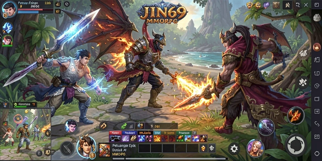 Tampilan gameplay epik dalam dunia <strong>JIN69</strong> yang menakjubkan.