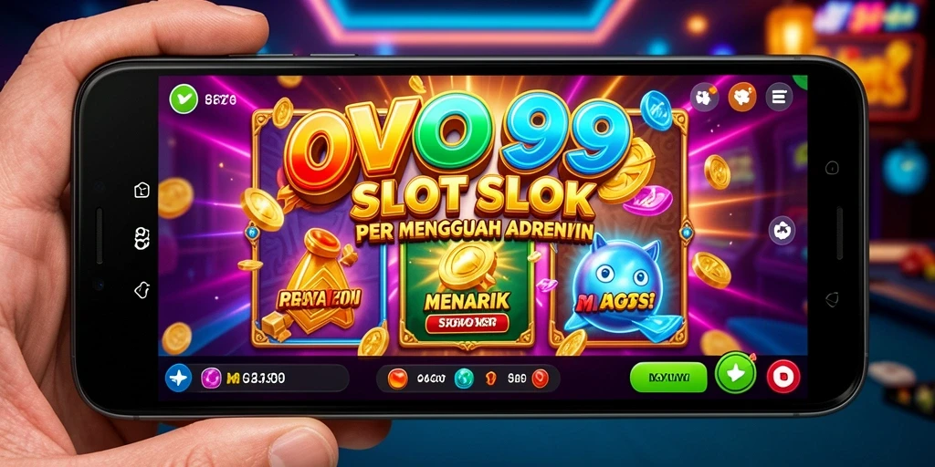 Tampilan gameplay OVO99 yang mengesankan dengan berbagai simbol slot.