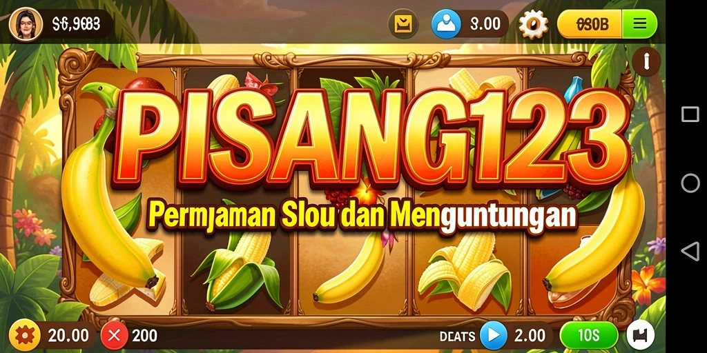 Screenshot utama PISANG123 menampilkan gameplay yang menarik dan interaktif.