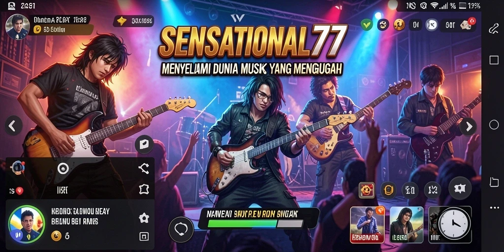 Screenshot SENSATIONAL77 menampilkan pengalaman bermain musik yang menarik.